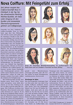 Nova Coiffure: Mit Feingefühl zum Erfolg